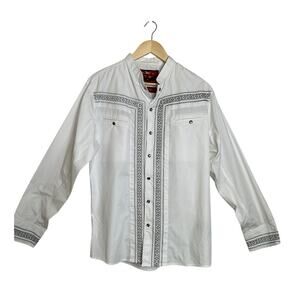 Charro Western-Style Pearl Button Down Size L